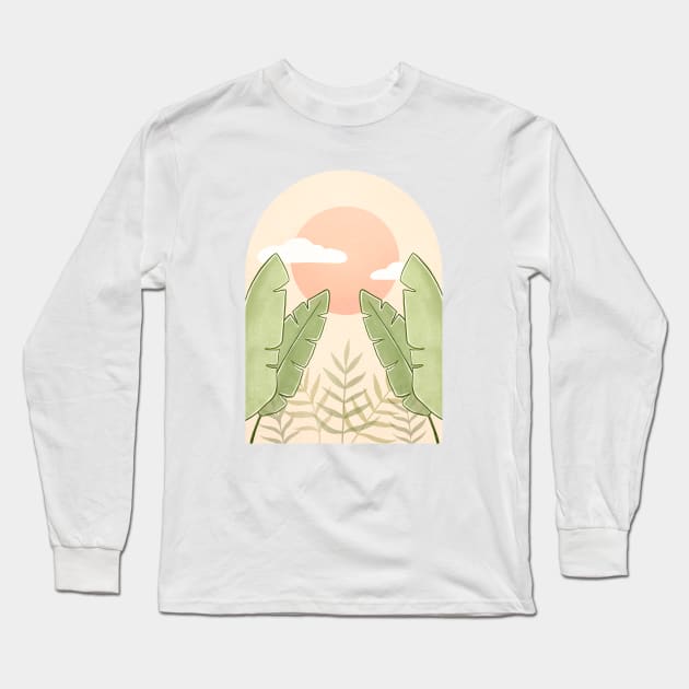 Tropical Vacation Long Sleeve T-Shirt by Barlena